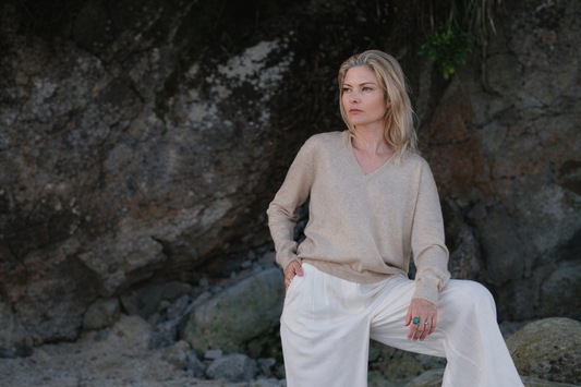 The V neck knit moment, and why it feels quietly inevitable