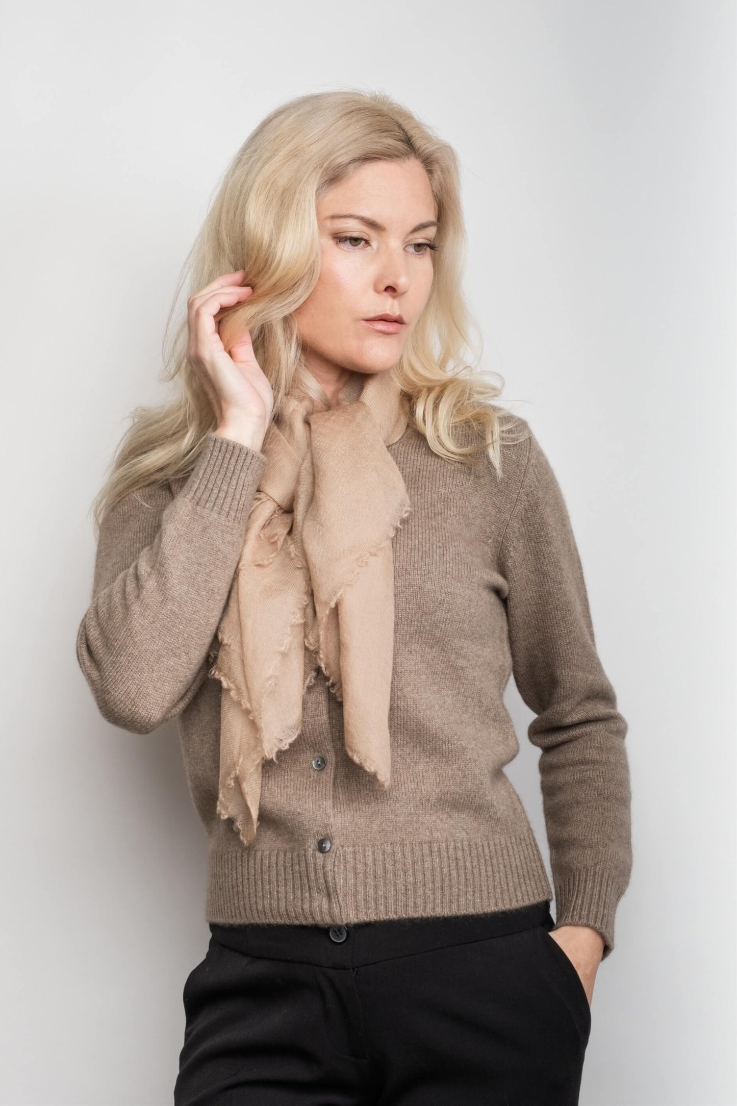 Heritage Golfer Cashmere Knitted Cardigan - Chestnut