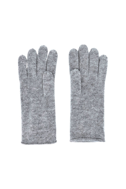 Cashmere Fine Knit Gloves - Grey