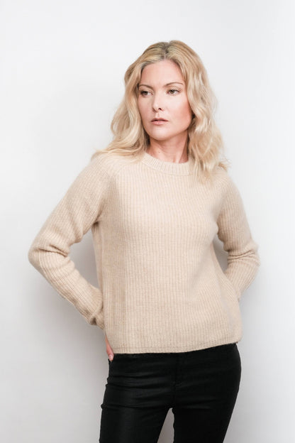 Heritage Fisherman Cashmere Sweater - Beige