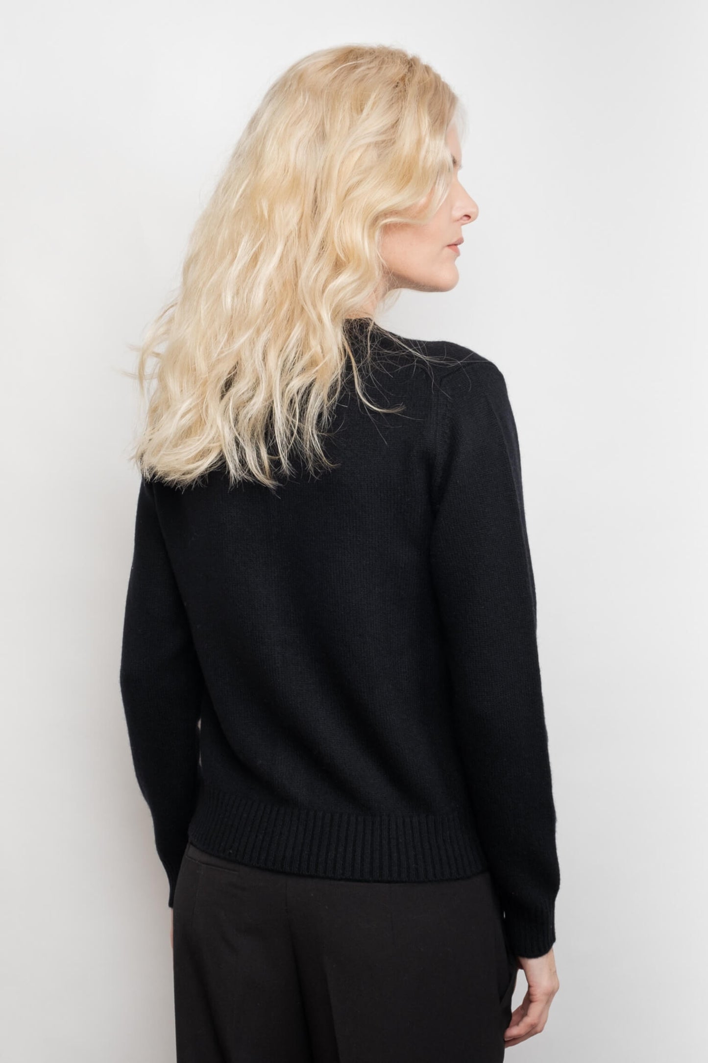 Heritage Golfer Cashmere Knitted Cardigan - Black